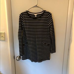 Striped long sleeve tunic